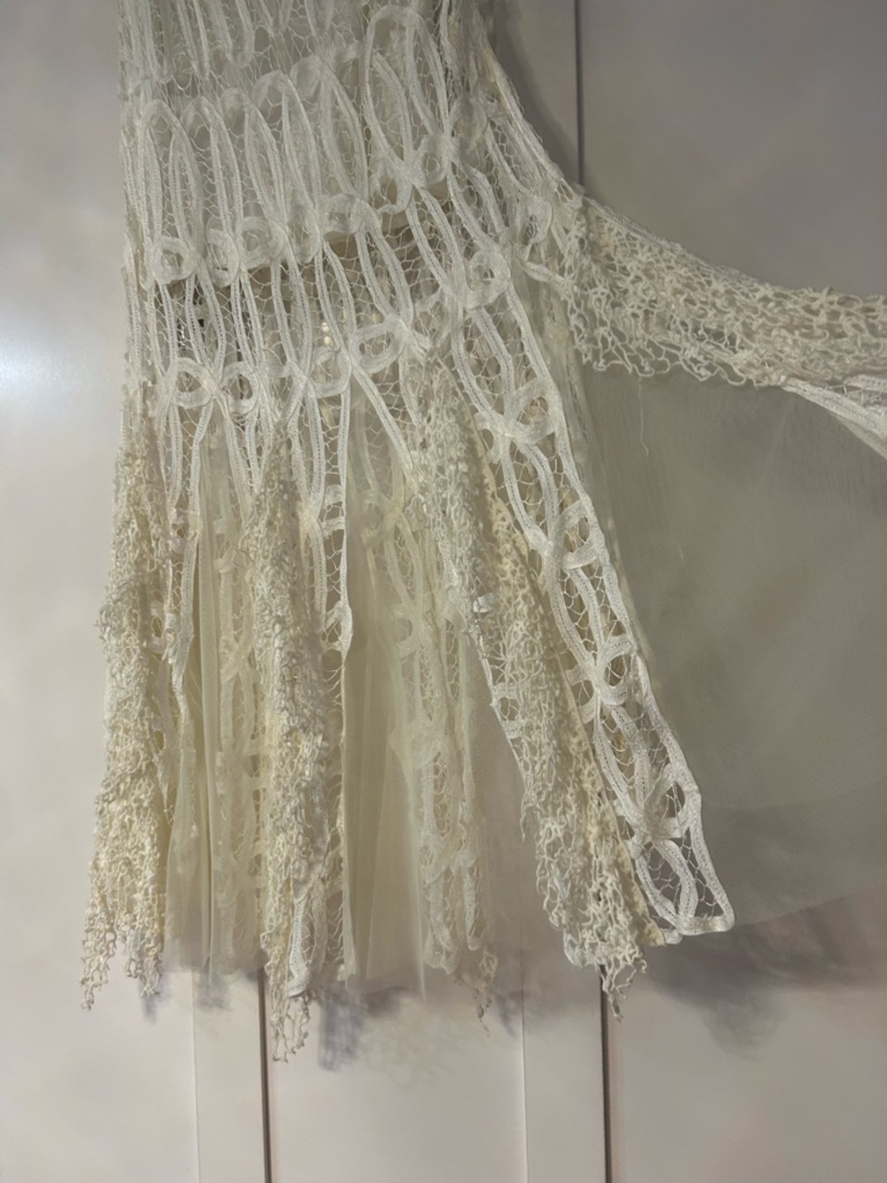 Free People Battenburg ivory lace maxi skirt - Picture 4 of 8